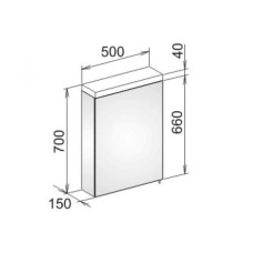Зеркальный шкаф с люминесцентной подсветкой 50х70 см Keuco Royal Reflex 24001171101