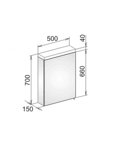 Зеркальный шкаф с люминесцентной подсветкой 50х70 см Keuco Royal Reflex 24001171101