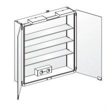 Зеркальный шкаф с галогеновой подсветкой 70х76 см Keuco Elegance