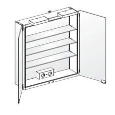 Зеркальный шкаф с галогеновой подсветкой 70х76 см Keuco Elegance