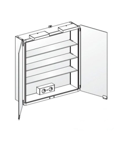 Зеркальный шкаф с галогеновой подсветкой 70х76 см Keuco Elegance