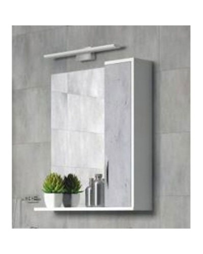 Зеркало со шкафом Corozo Чикаго 75 SD-00000303 Бетон Белый