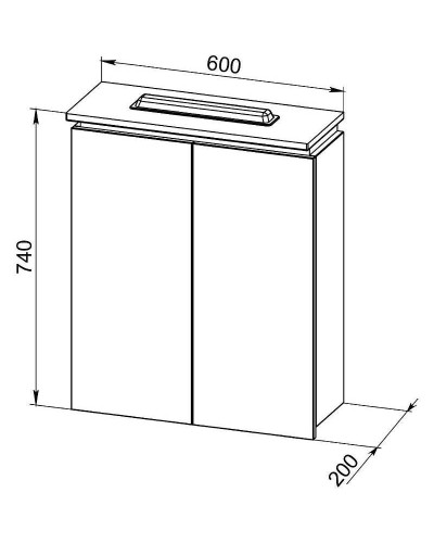 Зеркальный шкаф Orange Monaco 60 ZSMO 60 W с подсветкой Белый