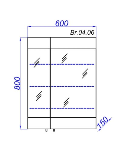 Зеркальный шкаф без подсветки сосна магия 60х80 см Aqwella Brig Br.04.06/SM