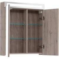 Зеркальный шкаф Dreja Max 70 77.9008D с подсветкой Дуб Кантри