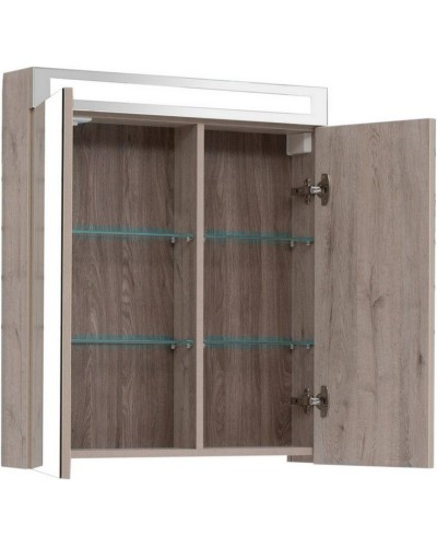 Зеркальный шкаф Dreja Max 70 77.9008D с подсветкой Дуб Кантри