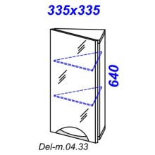 Зеркальный шкаф угловой Aqwella Delta Del-m.04.33