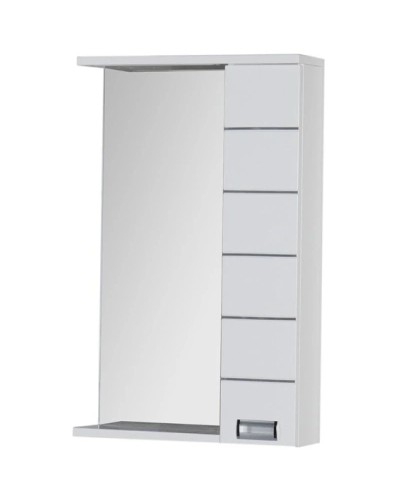 Зеркальный шкаф 60х87 см с подсветкой белый Aquanet Доминика 00171918