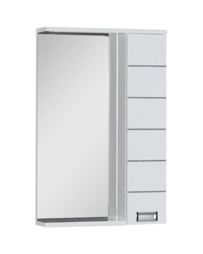 Зеркальный шкаф 60х87 см с подсветкой белый Aquanet Доминика 00171918