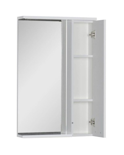 Зеркальный шкаф 60х87 см с подсветкой белый Aquanet Доминика 00171918
