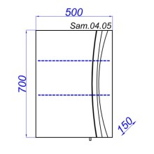 Зеркальный шкаф 50х70 см белый глянец Aqwella Samba Sam.04.05