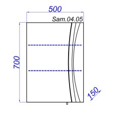 Зеркальный шкаф 50х70 см белый глянец Aqwella Samba Sam.04.05