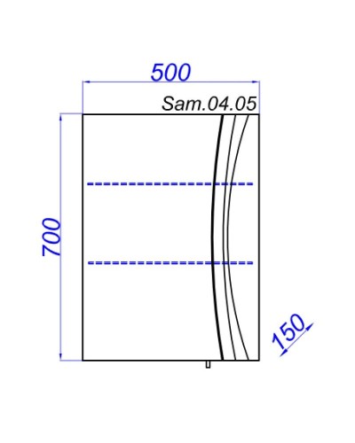 Зеркальный шкаф 50х70 см белый глянец Aqwella Samba Sam.04.05