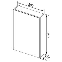 Зеркальный шкаф 50х67 см белый Aquanet Порто 00195726