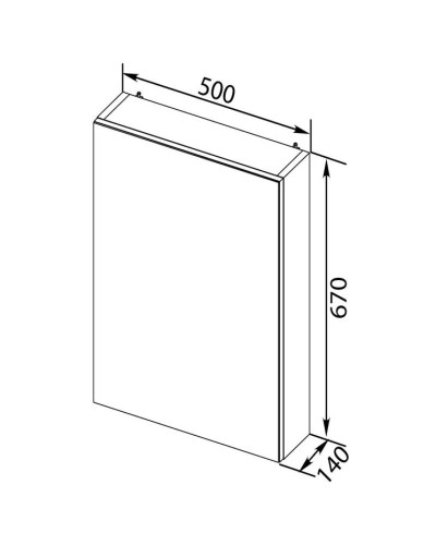 Зеркальный шкаф 50х67 см белый Aquanet Порто 00195726