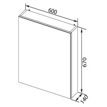 Зеркальный шкаф 60х67 см белый Aquanet Порто 00195727