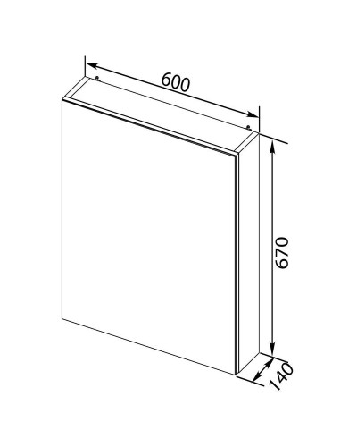 Зеркальный шкаф 60х67 см белый Aquanet Порто 00195727