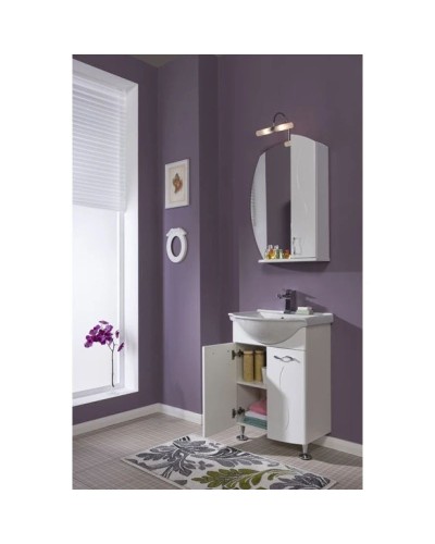 Зеркальный шкаф 61,4х80,9 см белый Aquanet Моника 00186773