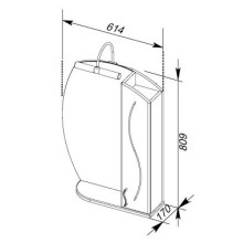 Зеркальный шкаф 61,4х80,9 см белый Aquanet Моника 00186773