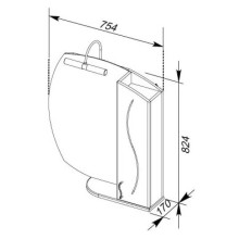 Зеркальный шкаф 75,4х82,4 см белый Aquanet Моника 00186774