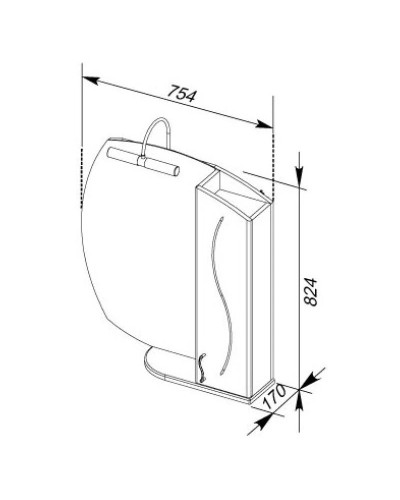 Зеркальный шкаф 75,4х82,4 см белый Aquanet Моника 00186774