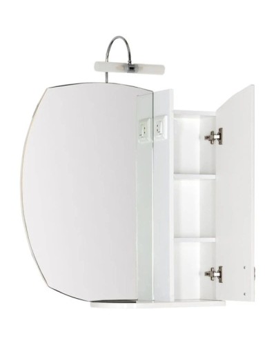 Зеркальный шкаф 75,4х82,4 см белый Aquanet Моника 00186774