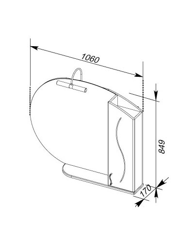 Зеркальный шкаф 108х84,9 см белый Aquanet Моника 00186776