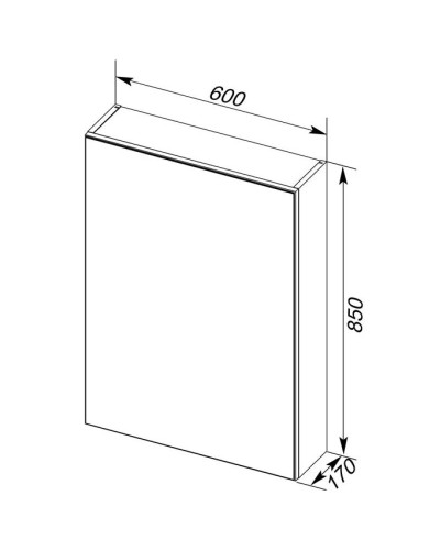 Зеркальный шкаф 60х85 см капучино Aquanet Алвита 00183984