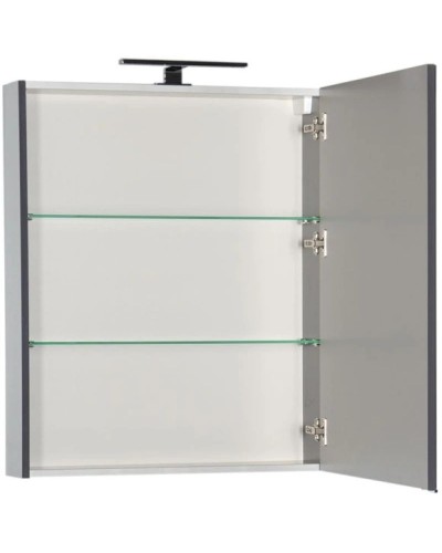 Зеркальный шкаф 70х85 см серый антрацит Aquanet Алвита 00183990