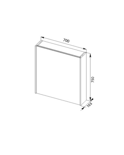Зеркальный шкаф 70х75 см белый Aquanet Латина 00179997