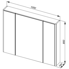 Зеркальный шкаф 105х85 см белый Aquanet Орлеан 00183078
