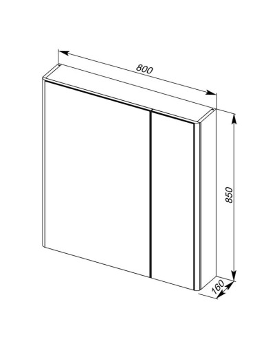 Зеркальный шкаф 80х85 см белый Aquanet Орлеан 00183077