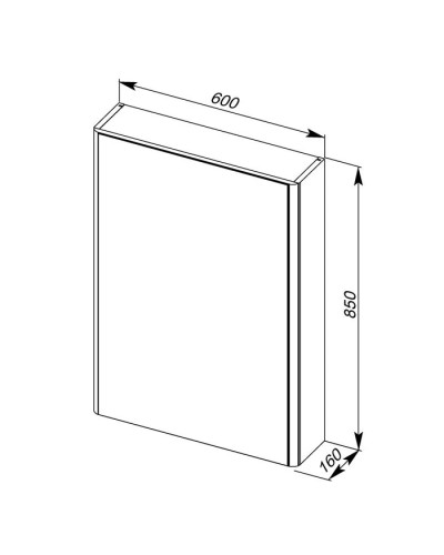 Зеркальный шкаф 60х85 см белый Aquanet Орлеан 00183076