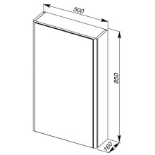Зеркальный шкаф 50х85 см белый Aquanet Орлеан 00183075