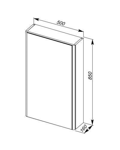 Зеркальный шкаф 50х85 см белый Aquanet Орлеан 00183075