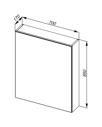 Зеркальный шкаф 70х85 см дуб кантри Aquanet Мадейра 00183065