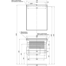 Зеркальный шкаф 70х85 см дуб кантри Aquanet Мадейра 00183065