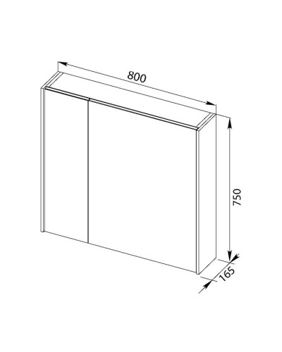 Зеркальный шкаф 80х75 см белый Aquanet Латина 00179635