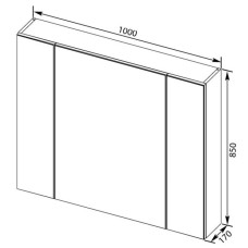 Зеркальный шкаф 100х85 см дуб антик Aquanet Эвора 00182998