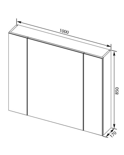 Зеркальный шкаф 100х85 см дуб антик Aquanet Эвора 00182998