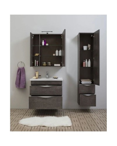 Зеркальный шкаф 79,8х85 см дуб антик Aquanet Эвора 00182741