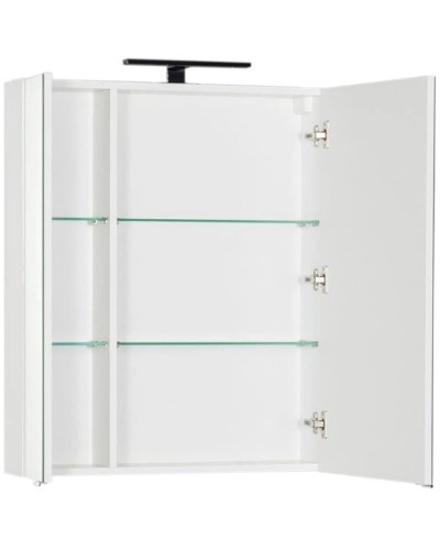 Зеркальный шкаф 69,8х85 см белый Aquanet Эвора 00184305