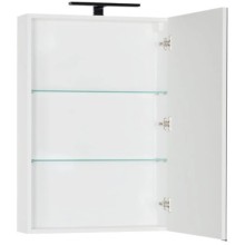 Зеркальный шкаф 59,6х85 см белый Aquanet Эвора 00184304