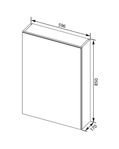 Зеркальный шкаф 59,6х85 см дуб антик Aquanet Эвора 00182996