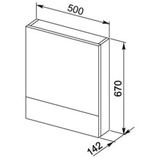 Зеркальный шкаф 50х67 см венге Aquanet Нота 00172682