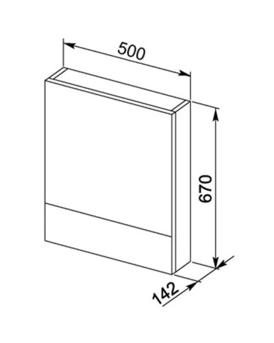 Зеркальный шкаф 50х67 см венге Aquanet Нота 00172682