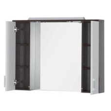 Зеркальный шкаф 100х74,6 см венге/белый Aquanet Тиана 00172679