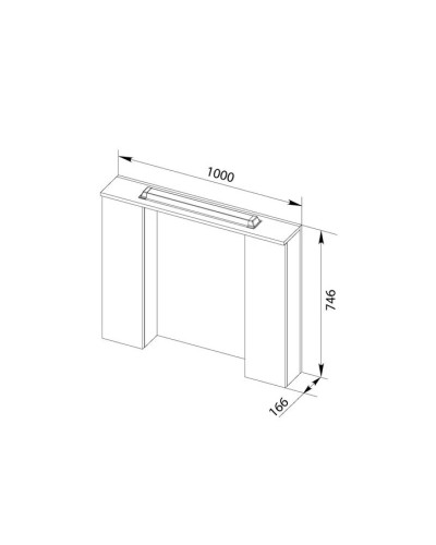Зеркальный шкаф 100х74,6 см венге/белый Aquanet Тиана 00172679