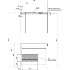 Зеркальный шкаф 100х74,6 см венге/белый Aquanet Тиана 00172679