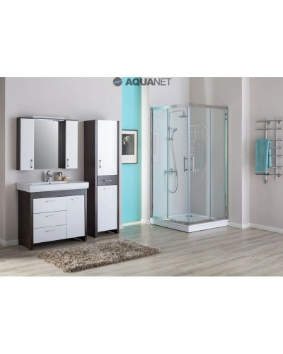 Зеркальный шкаф 100х74,6 см венге/белый Aquanet Тиана 00172679